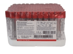 TUBOS AL VACIO TAPON ROJO